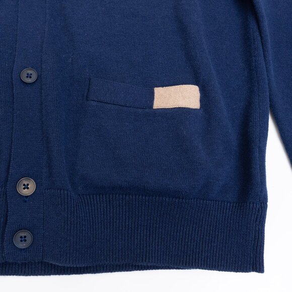 Paul Smith Wool Blend Cardigan Navy Preppy Juniors 16 / Small - Picture 8 of 14